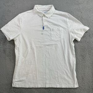 Southern Tide Shirt Mens M White Polo Cotton Short Sleeve Casual NWOT